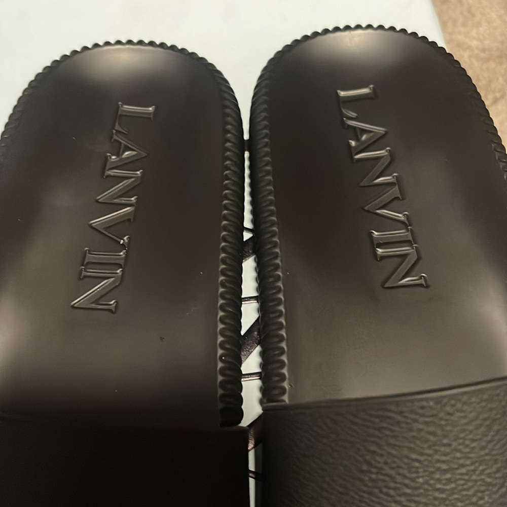 LANVIN Men's Arpege Slide Sandals - Picture 4 of 12